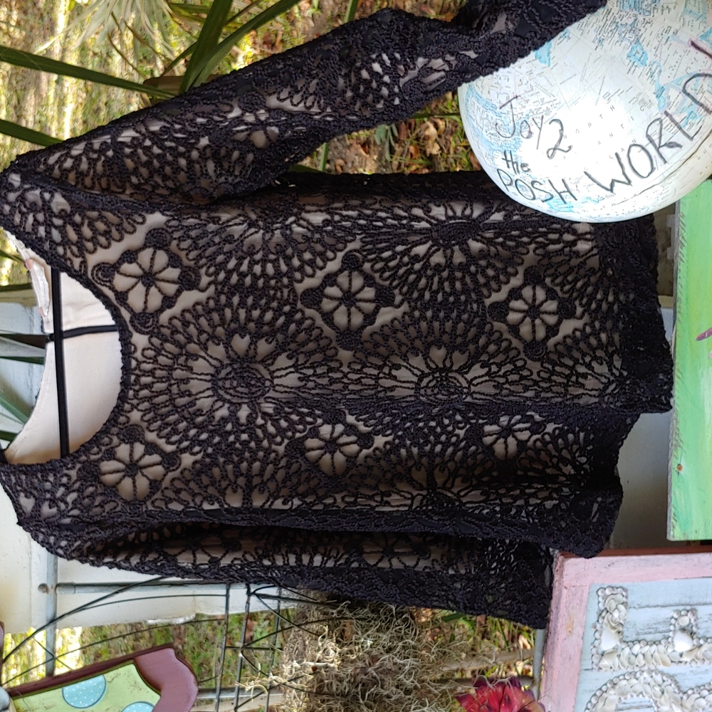 Soft Surroundings black crocheted top